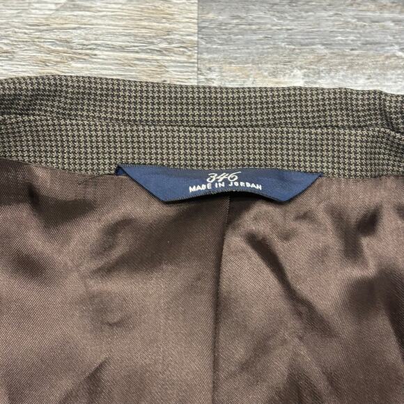 Brooks Brothers 346 Houndstooth Mens 45R 2-Piece Suit Pants Blazer Wool Lycra - Picture 14 of 16